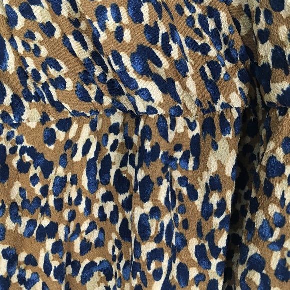 Zara Trf Leopard Print Faux Wrap V-Neck Blouse in Animal Print - Picture 6 of 9